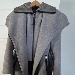 Mackage Grey Wool/Cashmere 'Norita 2-in-1' Double Faced Leather